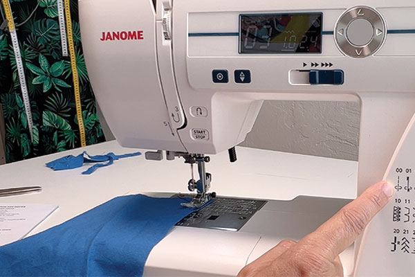 Ecran et fonctions de la machine à coudre Janome 3200DC