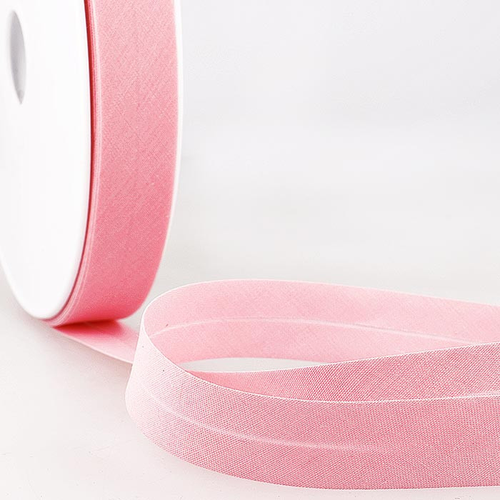 Biais étroit 20mm rose au mètre Biais étroit 20mm rose au mètre
