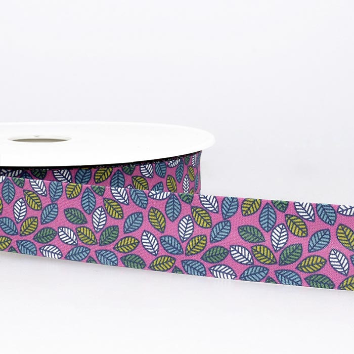 Biais fuchsia Vert/bleu 27mm au mètre Biais fuchsia Vert/bleu 27mm au mètre