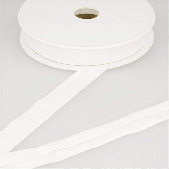 Biais jersey extensible blanc 20mm /m Biais jersey extensible blanc 20mm /m