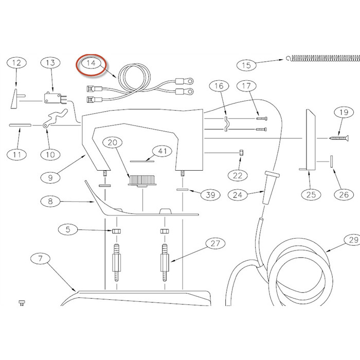Cable microrupteur poignée M28 REVERBERI Cable microrupteur poignée M28 REVERBERI