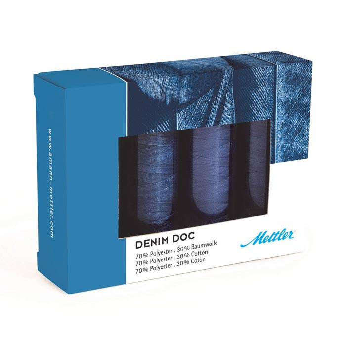 Coffret 4 fils à coudre Denim Mettler Coffret 4 fils à coudre Denim Mettler