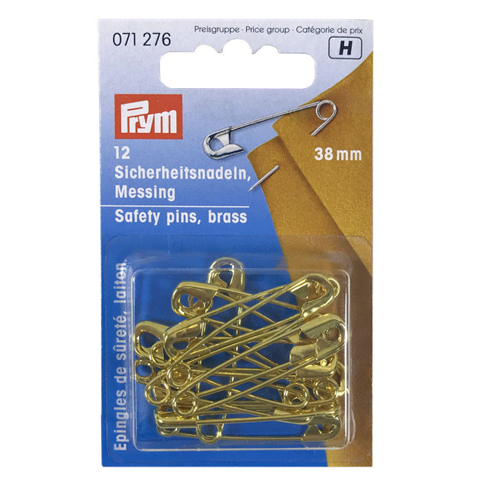 Épingles de sûreté en laiton 38mm dorées Épingles de sûreté en laiton 38mm dorées