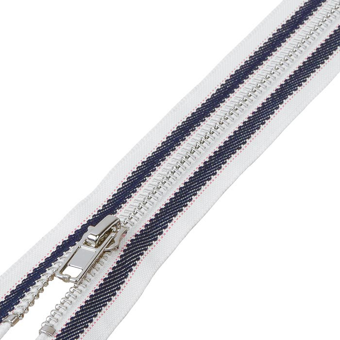 Fermeture non séparable blanc/bleu 30cm Fermeture non séparable blanc/bleu 30cm