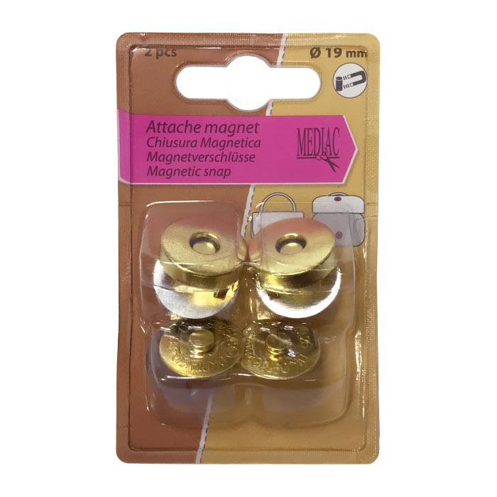 Fermoirs magnétiques 19mm dorés Fermoirs magnétiques 19mm dorés