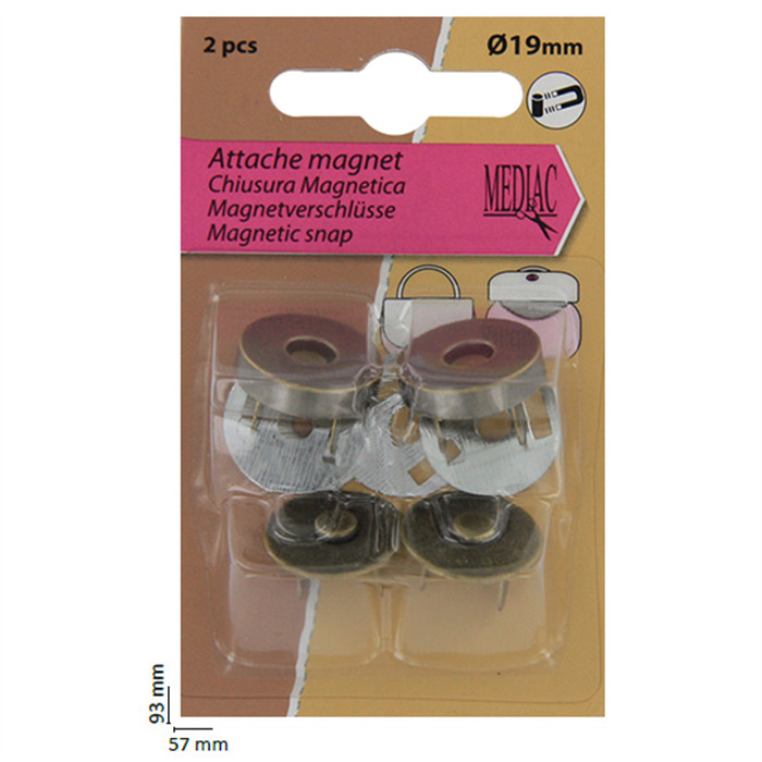 Fermoirs magnétiques 19mm laiton Fermoirs magnétiques 19mm laiton