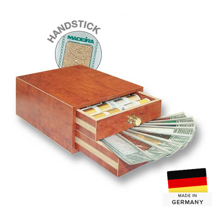 Meuble Madeira Metallic Gold - 22 bobines & 20 fils spirale Meuble Madeira Metallic Gold - 22 bobines & 20 fils spirale