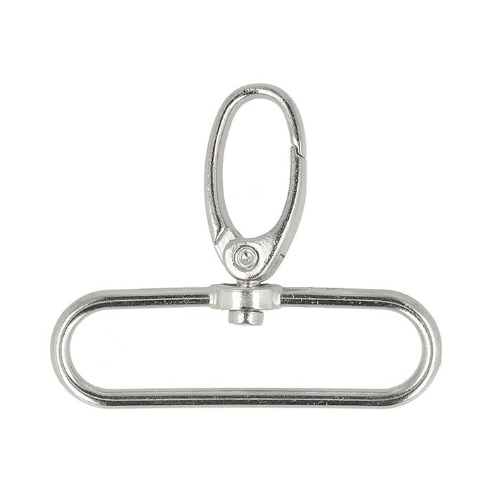 Mousqueton pour sangle argent 50mm Mousqueton pour sangle argent 50mm