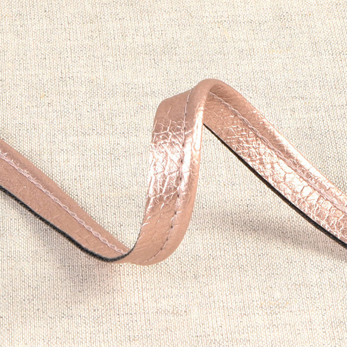 Passepoil simili 10mm cuivre rose /mètre Passepoil simili 10mm cuivre rose /mètre