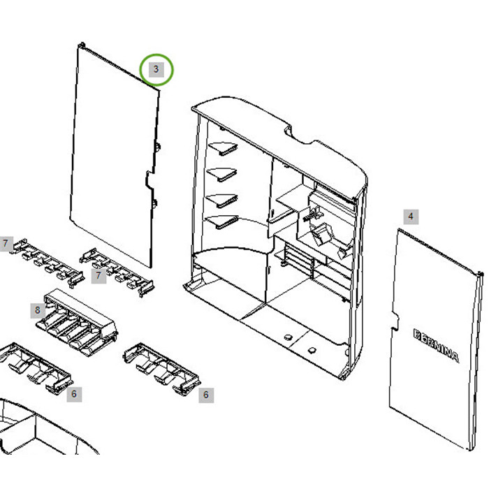Porte gauche boîte d'accessoires Série-5 Porte gauche boîte d'accessoires Série-5