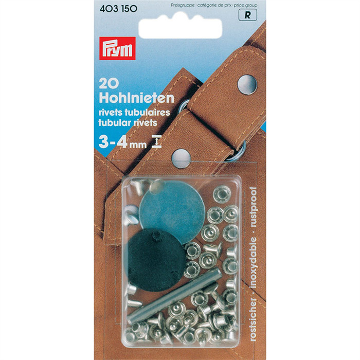 Rivets tubulaires D:7,5 3-4mm Prym Rivets tubulaires D:7,5 3-4mm Prym
