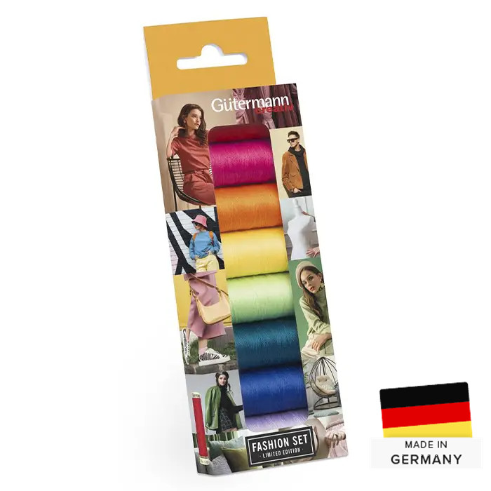 Set de 8 fils à coudre Gutermann 100m Fashion Set Set de 8 fils à coudre Gutermann 100m Fashion Set
