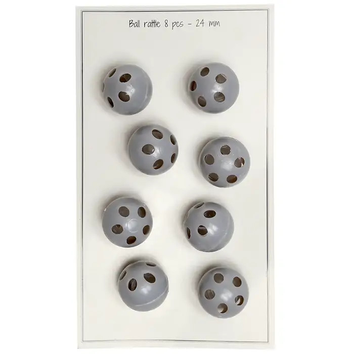 Set de 8 grelots 24mm pour hochets Set de 8 grelots 24mm pour hochets