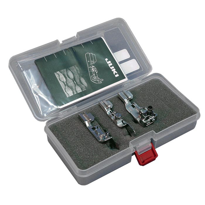 Set kit 3 pieds pour surjeteuses JUKI/BERNINA Set kit 3 pieds pour surjeteuses JUKI/BERNINA