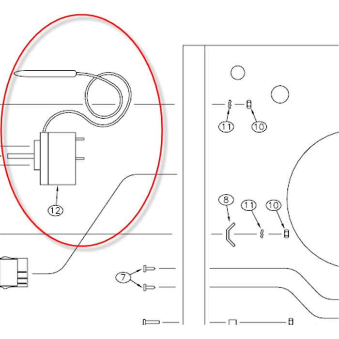 Thermostat face avant M300H / M350H Thermostat face avant M300H / M350H