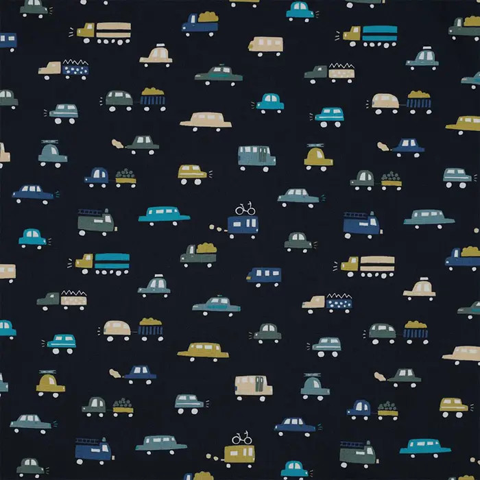 Tissu popeline voitures 150cm par 50cm Tissu popeline voitures 150cm par 50cm